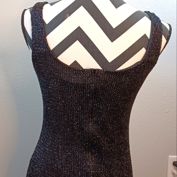 Vintage Sz 10 Mesh Overlay Vamp Goth Gala Yacht Luxury Glam Evening Maxi Dress - Picture 7 of 16